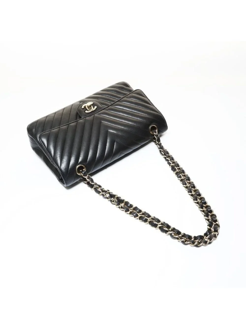Chanel Shoulder Bag Chez Blanc CC Logo Double Flap